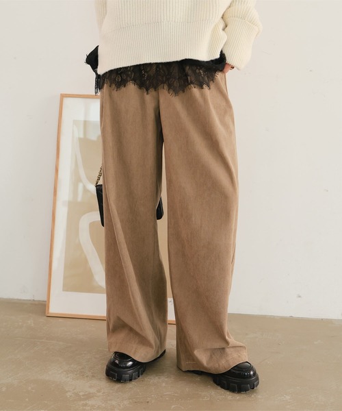 BASCOのコーデュロイパンツ KOBE LETTUCE（神戸レタス） パンツ コーデュロイタックワイドパンツ
