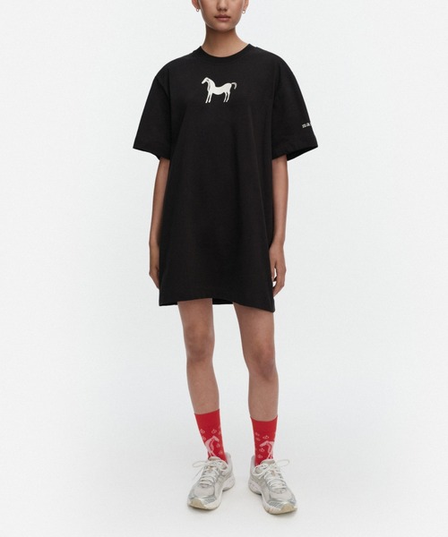 marimekko（マリメッコ） tシャツ 「kioski」 Rastit Musta Tamma