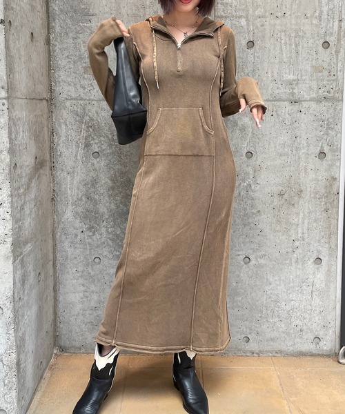 「ROGER AND RAW」 ニットワンピース FREE スミクロ レディース_画像3