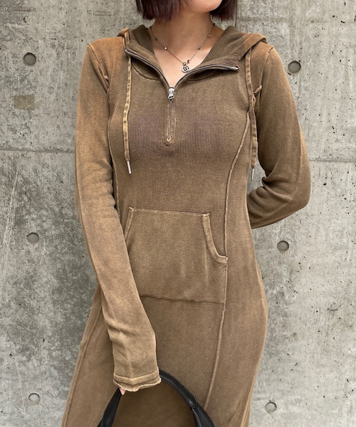 「ROGER AND RAW」 ニットワンピース FREE スミクロ レディース_画像4