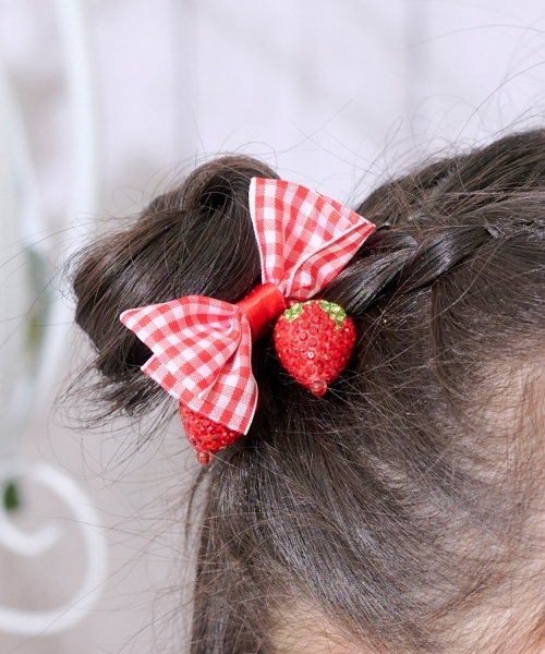 mezzo piano ヘアゴム イチゴリボン ヘアポニー : ZOZOTOWN Yahoo!店