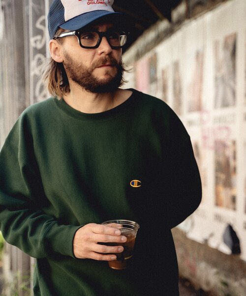 「Champion」 スウェットカットソー LARGE ブラック メンズ_3