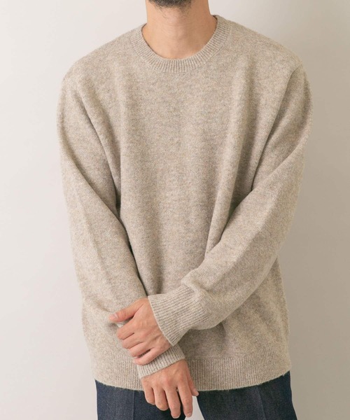 「URBAN RESEARCH ROSSO MEN」 長袖ニット LARGE グレー メンズ_画像2