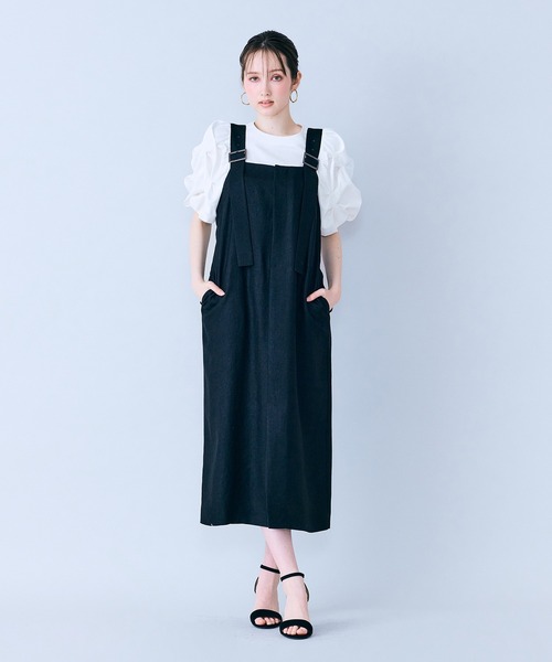 tシャツ タックボリュームスリーブカットソー レディースの画像