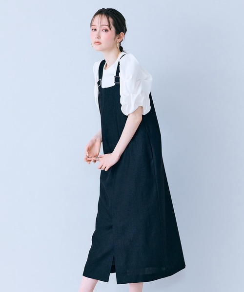 tシャツ タックボリュームスリーブカットソー レディースの画像