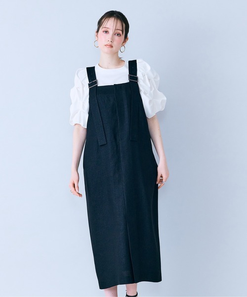 tシャツ タックボリュームスリーブカットソー レディースの画像
