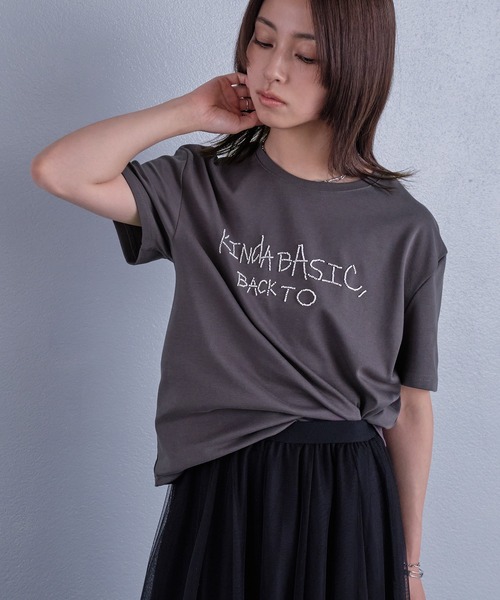 murea tシャツ 半袖 ビーズ刺繍半袖Tシャツ レディース : ZOZOTOWN