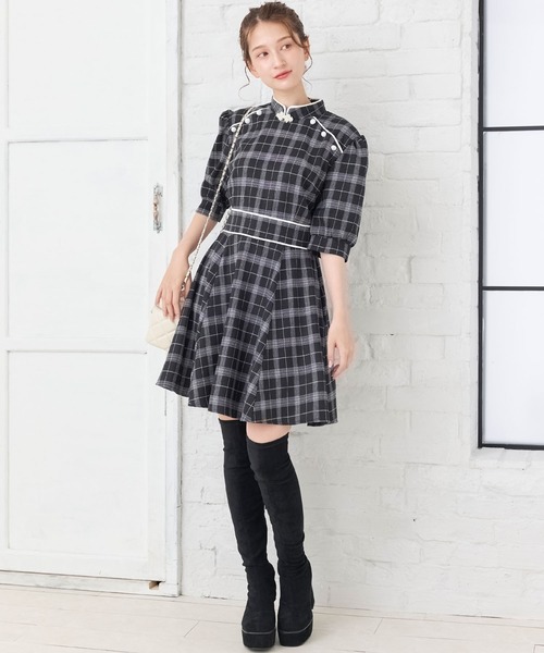 「TITTY&CO.」 半袖ワンピース MEDIUM ブラック レディース_画像2