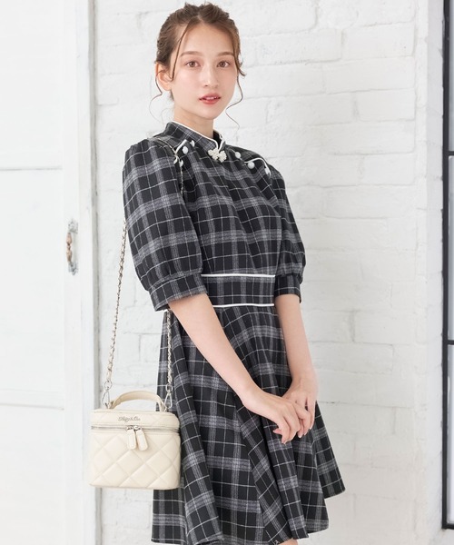 「TITTY&CO.」 半袖ワンピース MEDIUM ブラック レディース_画像3