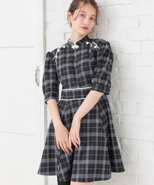 「TITTY&CO.」 半袖ワンピース MEDIUM ブラック レディース_画像7