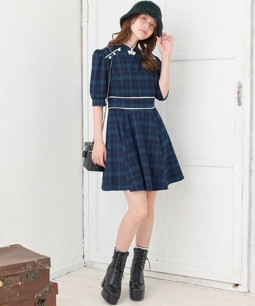 「TITTY&CO.」 半袖ワンピース MEDIUM ブラック レディース_画像8