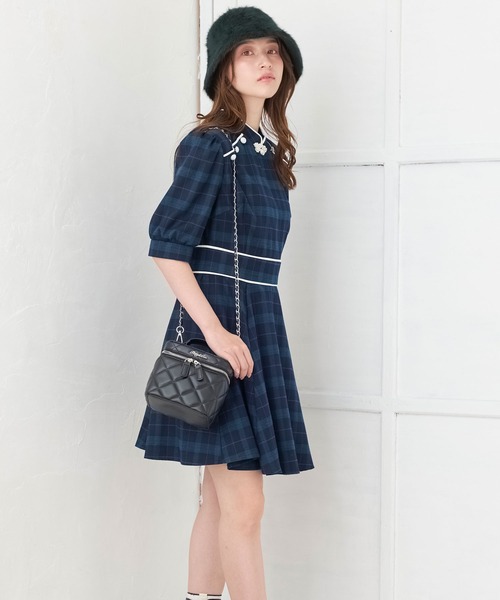 「TITTY&CO.」 半袖ワンピース MEDIUM ブラック レディース_画像9