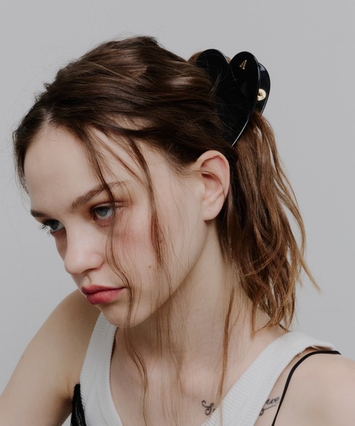 Su1.（スイ） ヘアクリップ 「Su1.」イニシャルハートバンスクリップ