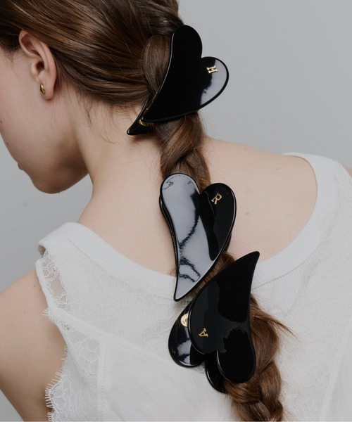 Su1.（スイ） ヘアクリップ 「Su1.」イニシャルハートバンスクリップ