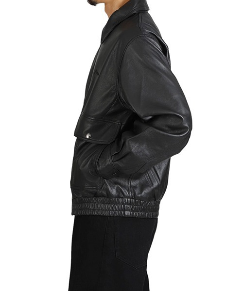 ブルゾン アウター MANASTASH / マナスタッシュ：LEATHER MOTOR BLOUSON：792-5950004「AST」 メンズの画像