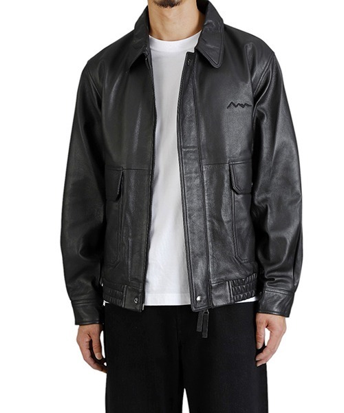 ブルゾン アウター MANASTASH / マナスタッシュ：LEATHER MOTOR BLOUSON：792-5950004「AST」 メンズの画像