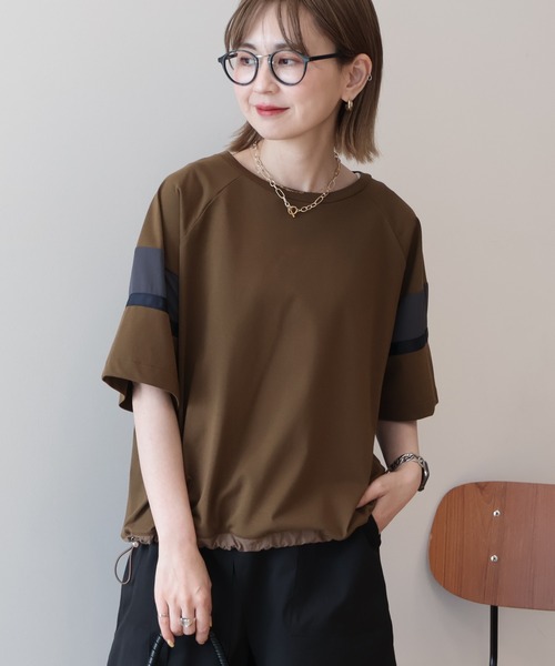 AMERICAN HOLIC（アメリカンホリック） tシャツ 半袖 異素材ラインプル