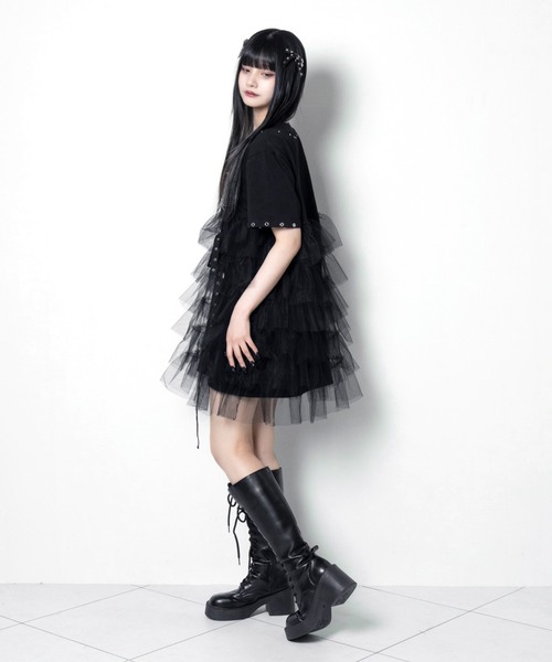 LAZYSLAY ワンピース リボンチュールワンピース : ZOZOTOWN Yahoo!店