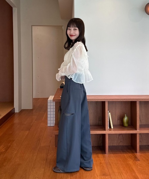 「hinari」 パンツ FREE ベージュ レディース_画像4