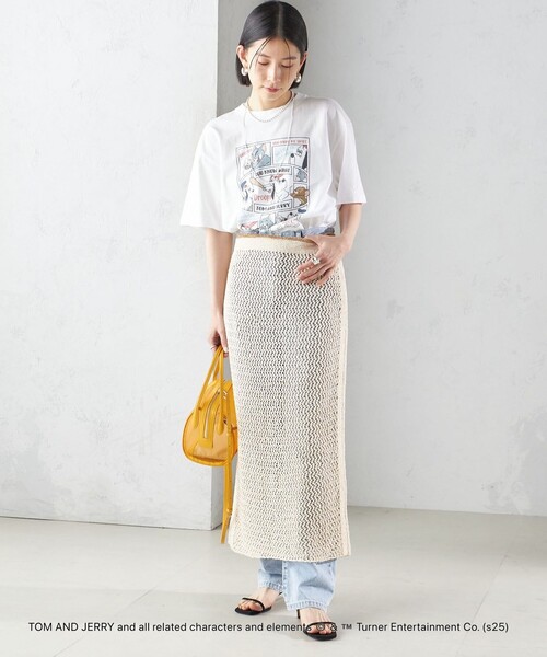 「LOGAN knitting mills」 ニットスカート ONE SIZE ネイビー レディース_画像3