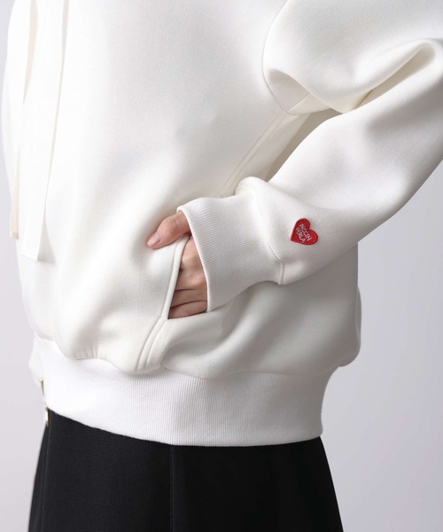 「PICCIN PERLA」 ジップアップパーカー M ブラック レディース_画像3