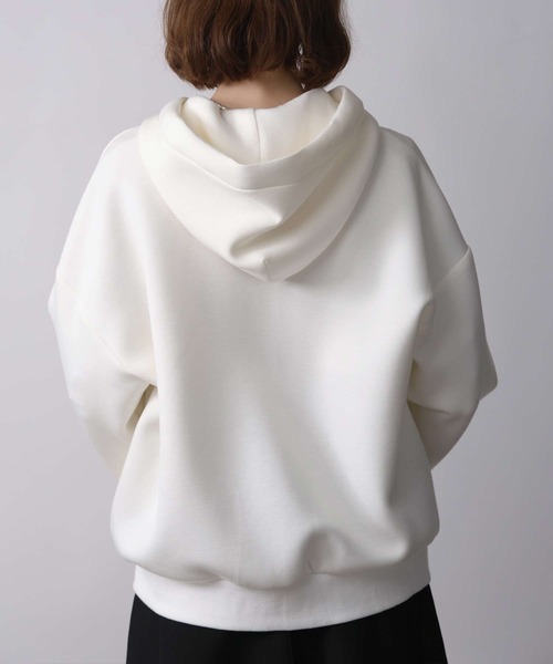 「PICCIN PERLA」 ジップアップパーカー M ブラック レディース_画像4