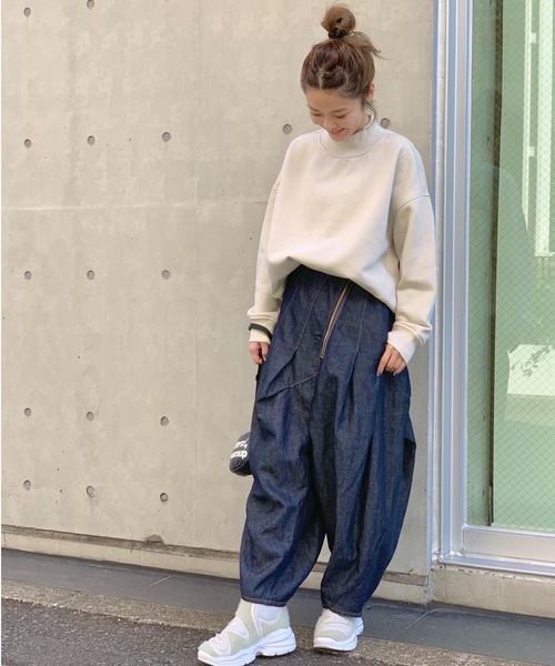 「mercibeaucoup,」 デニムパンツ 01 ブルー レディース_画像2