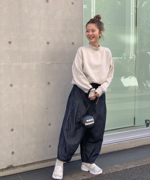 「mercibeaucoup,」 デニムパンツ 01 ブルー レディース_画像3
