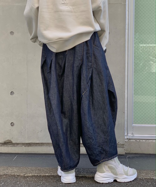 「mercibeaucoup,」 デニムパンツ 01 ブルー レディース_画像5