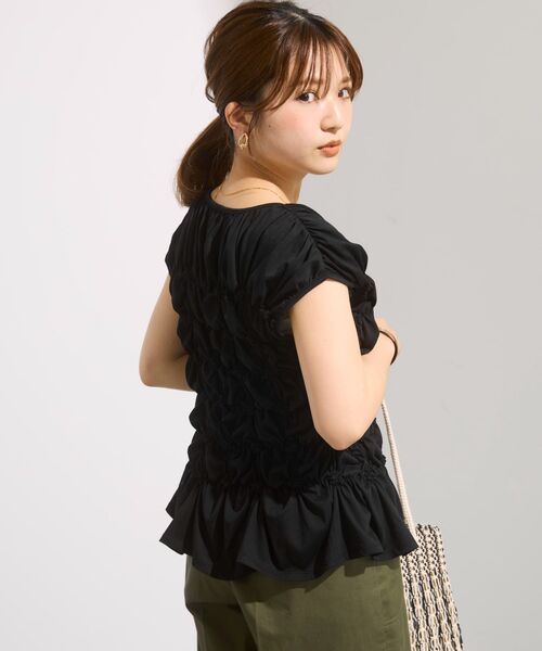 COHINA（コヒナ） tシャツ シャーリングカットトップス 「低身長・小柄 