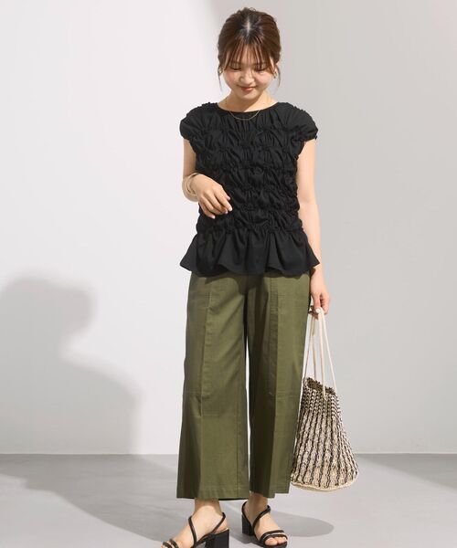COHINA（コヒナ） tシャツ シャーリングカットトップス 「低身長・小柄 