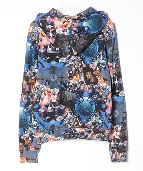 「ANDSUNS」 ジップアップパーカー LARGE ブルー メンズ_画像2