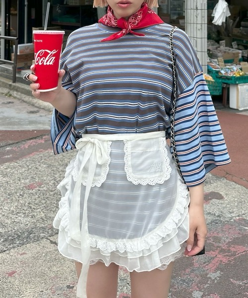 Alley Tokyo ベルト シアーフリフリエプロン レディース : ZOZOTOWN