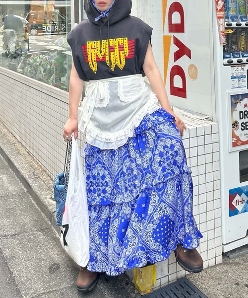Alley Tokyo ベルト シアーフリフリエプロン レディース : ZOZOTOWN