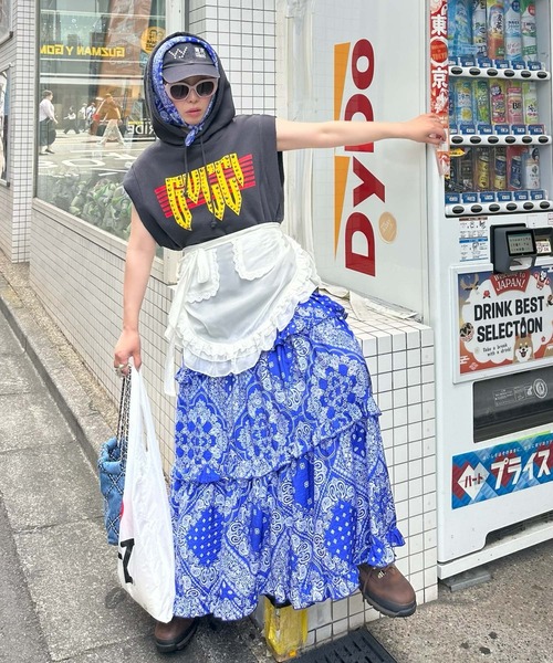 Alley Tokyo ベルト シアーフリフリエプロン レディース : ZOZOTOWN