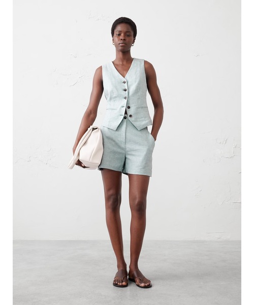 「BANANA REPUBLIC FACTORY STORE」 ベスト S ベージュ レディース_画像4