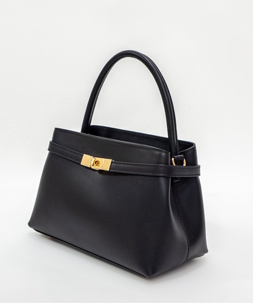 【美品】GIANNI NOTARO レザー　ベルト　トートバッグ　2way 黒 GIANNI NOTARO（ジャンニノターロ） ショルダーバッグ バッグ 「GIANNI