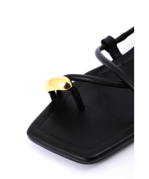 「JILL STUART」 フラットサンダル 23.5cm ブラック レディース