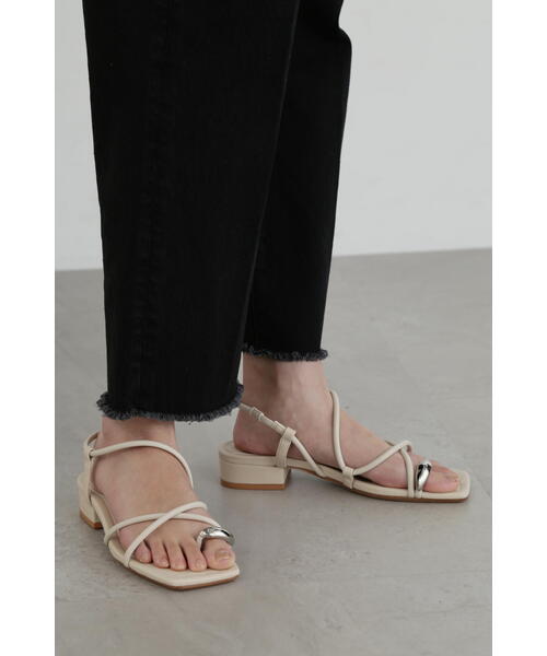 「JILL STUART」 フラットサンダル 23.5cm ブラック レディース
