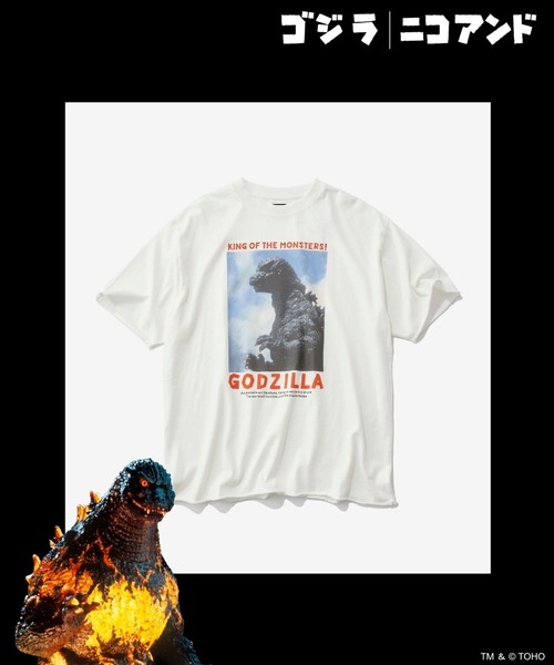 ニコアンド×ゴジラ コラボ Tシャツ niko and…（ニコアンド） tシャツ 「GODZILLA(ゴジラ)」コラボ