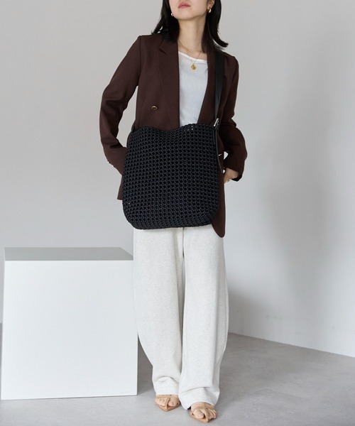 「&MARKS」 ショルダーバッグ FREE グレー レディース_画像8