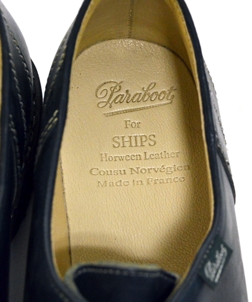 SHIPS（シップス） ブーツ Paraboot: SHIPS別注 “HORWEEN”ネイビー