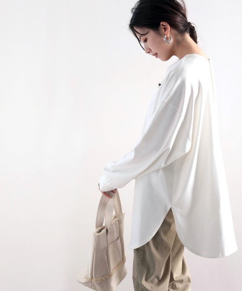 tシャツ Tシャツ USAコットン バックヘンリーネックカットソー | classicalelf | 07