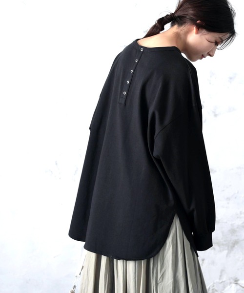 tシャツ Tシャツ USAコットン バックヘンリーネックカットソー | classicalelf | 15