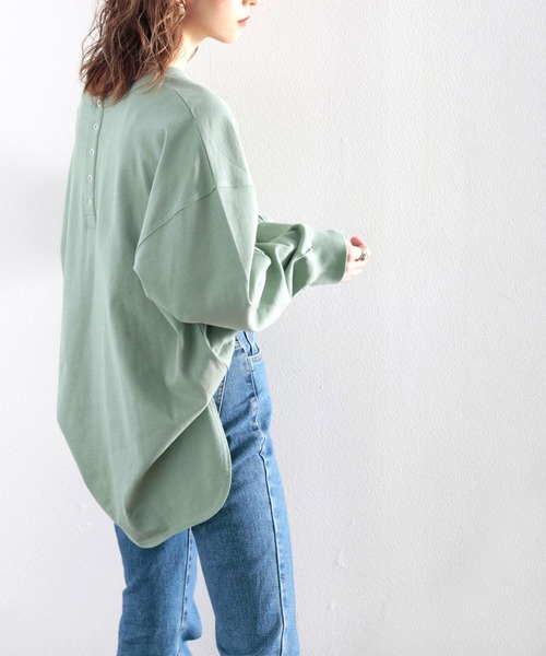 tシャツ Tシャツ USAコットン バックヘンリーネックカットソー | classicalelf | 16