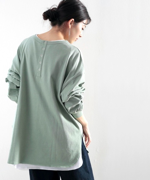 tシャツ Tシャツ USAコットン バックヘンリーネックカットソー | classicalelf | 18