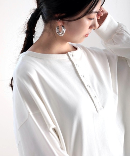 tシャツ Tシャツ USAコットン バックヘンリーネックカットソー | classicalelf | 20