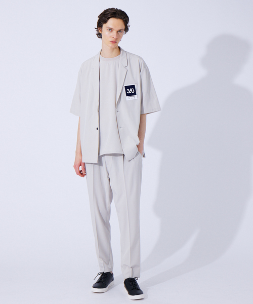 ABAHOUSE ネイビー パンツ サイズ46 定番人気 / 7色展開】ツイル ストレッチ スリム フィット