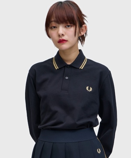 FRED PERRY ポロシャツ イングランド製 長袖 M ブラック FRED PERRY（フレッドペリー） ポロシャツ The Fred Perry Shirt