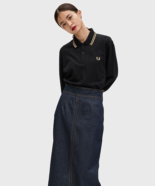[英国製]フレッドペリー 長袖ポロシャツ 黒 FRED PERRY フレッドペリー ポロシャツ 英国製 長袖 メンズ